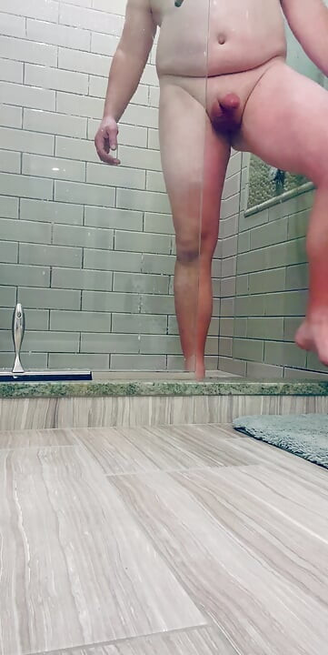 Hot shower boner