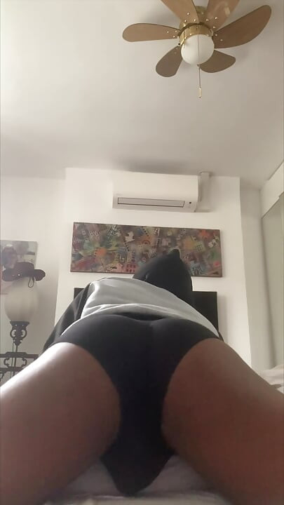Watch Me Practice Pillow Humping & Twerking From Behind With Cock and Balls Showing Through Underwear