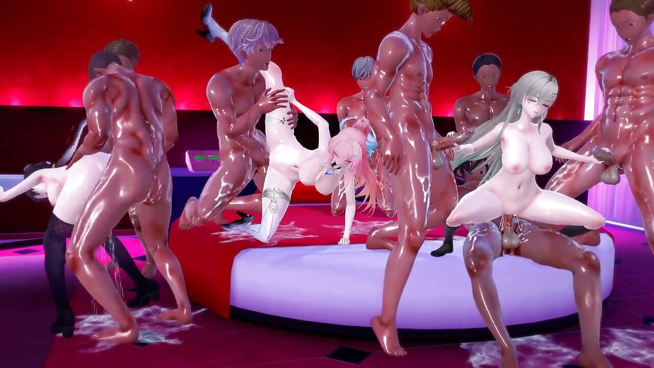 3D 헨타이 애니메이션 - Love Hotel 갱뱅 섹스 - 로버 리나와 아메아스