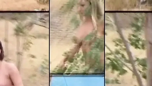 Sexy French babes having hot lesbian outdoor action