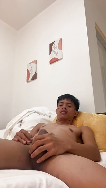 Filipino Twink Gets Hard, Jerking off to Explosive Cumshot