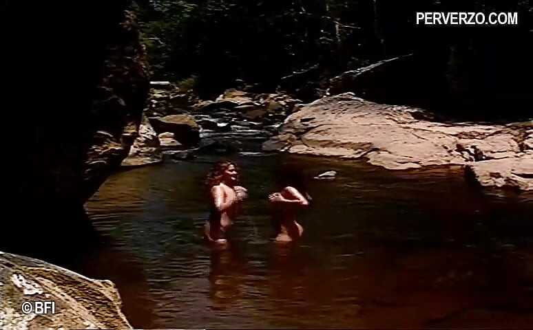 Gorgeous lesbians having fun in nature
