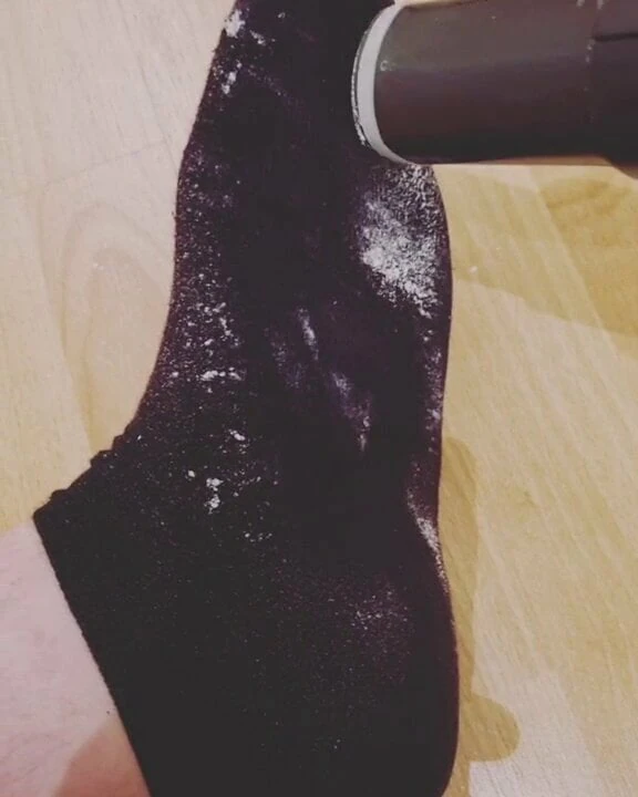 Vacuuming my dirty feet