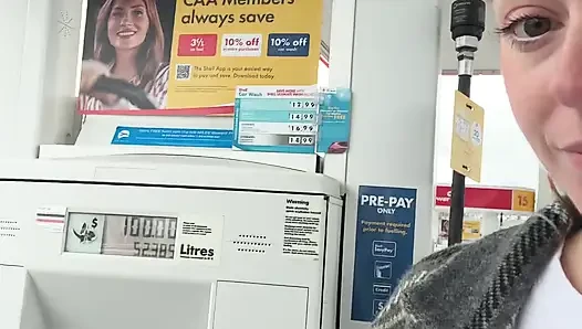 Trying Not to Cum Too Loud While I Pump My Gas