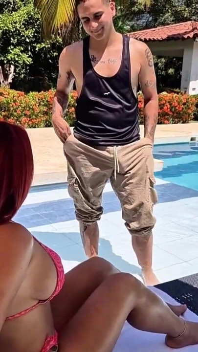 Pool boy fulfills his fantasy of having sex with his busty boss outdoors - Dani Clark & Alejandra Palacios | Clip 2
