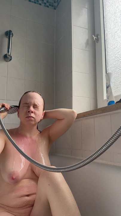 Teen with Perfect Body Showers