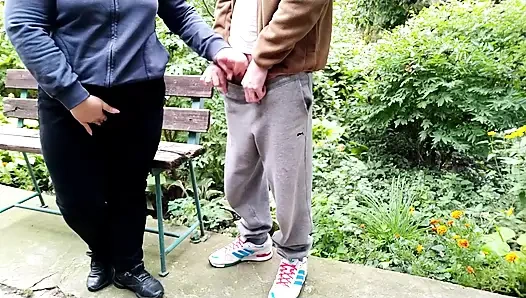 Hot mature stepmom gets cum on her tight big ass