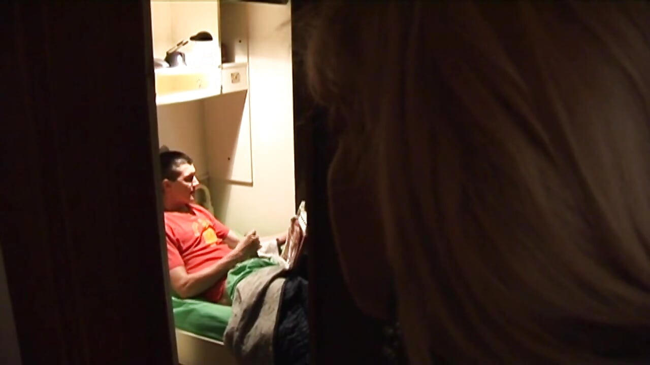 Blonde and hairy woman ass fucked by a dumb boy