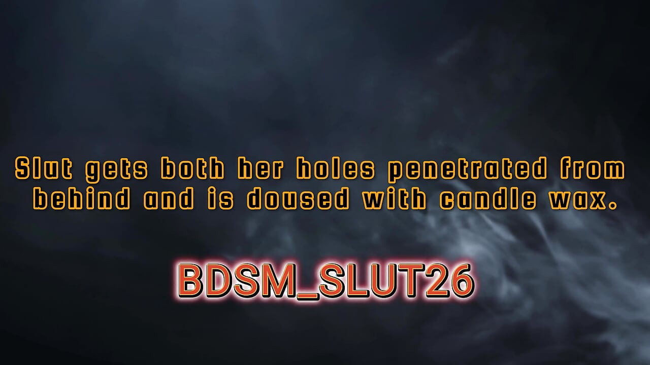 Slut Gets Both Holes Penetrated From Behind