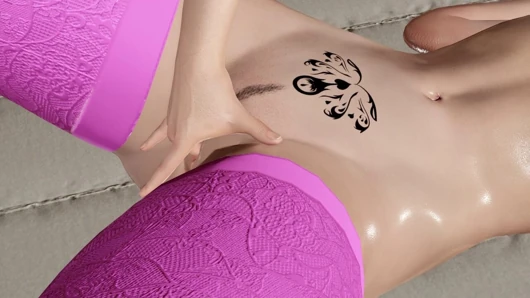 Hentai 3d: charlotte si cewek sange rambut pirang lagi asik fingering memeknya sampai muncrat intens
