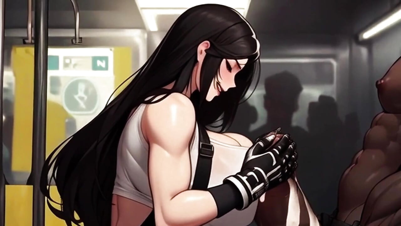 Tifa Gives Strangers Sneaky Handjobs On The Midgar Train