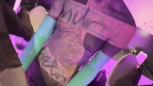 Tattooed Girl Pegs Boyfriend's Ass - Tied Balls & Deep Fingering