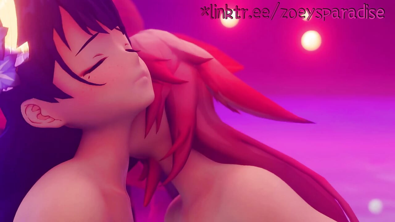 Dua lesbian anime animasi 3D hot