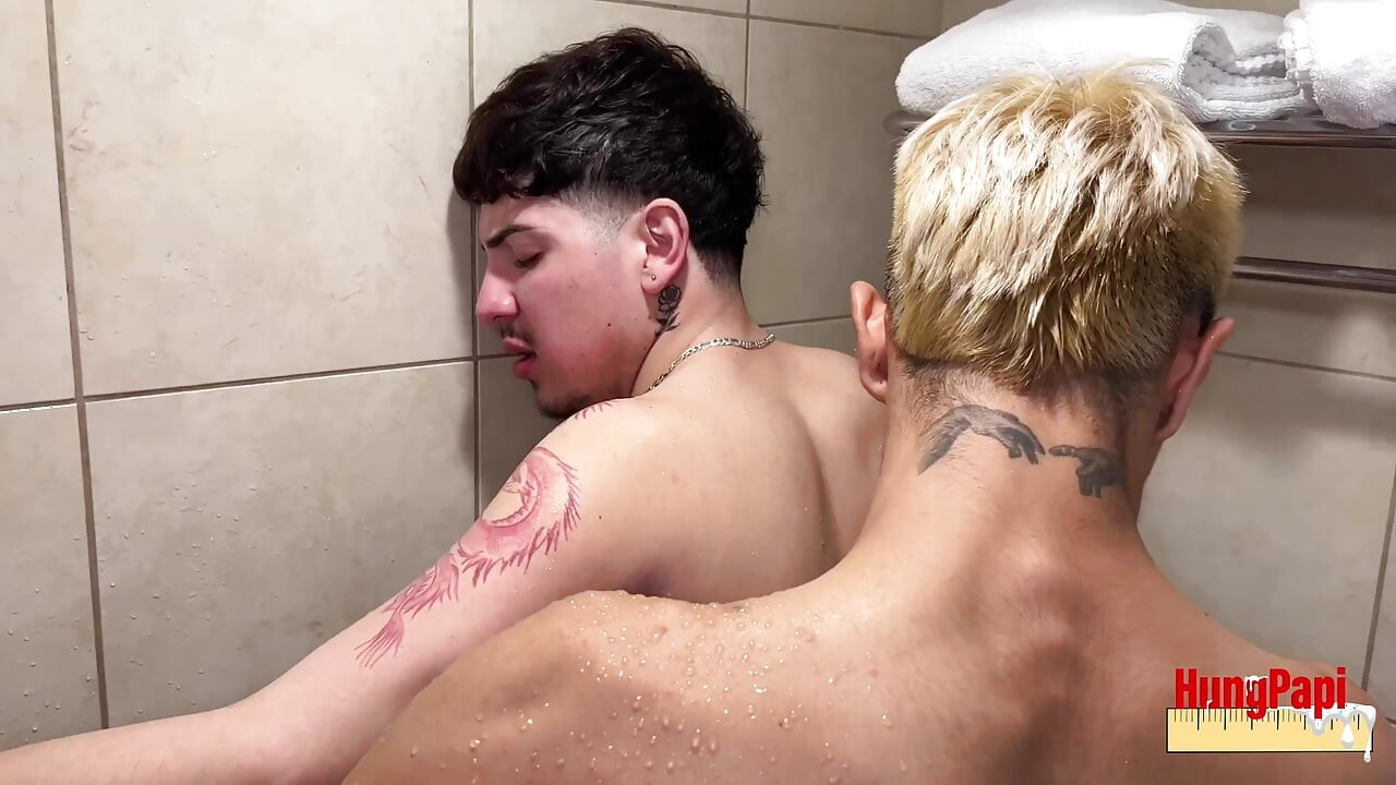 Shower Fuck Twink Takes Big Latin Cock Bareback Big Load Cum Dump Slut