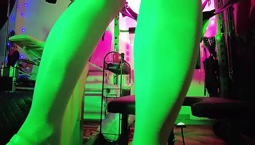 Dominatrix Eva Latex Solo Facesitting Femdom Panties Big Ass MILF BDSM Fetish Hot Heels Gonzo White Pvc Dress