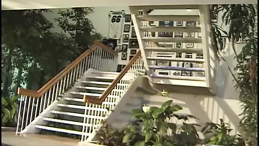 İki şanslı adam sarışın ve esmer birbirlerinin amlarını yalıyor