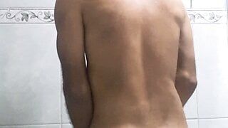 Slim Amateur Latino naked on handjob