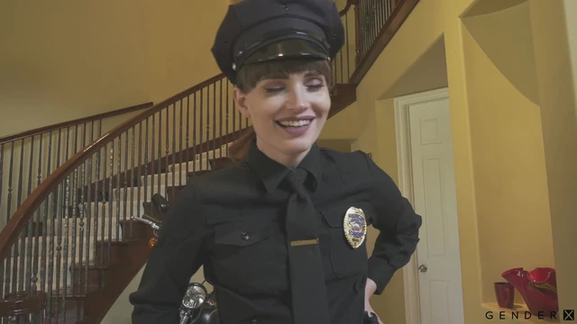 GenderXFilms - Hot Trans Cop Natalie Mars Dickd Down By Scared Hunk