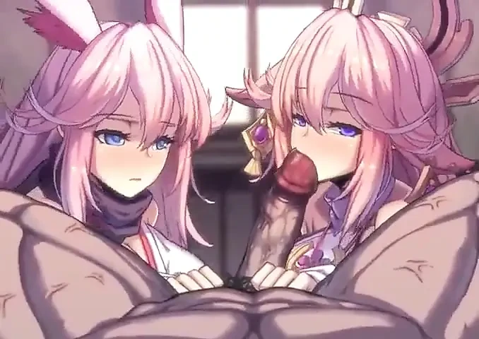 Yae Miko & Yae Sakura Blowjob