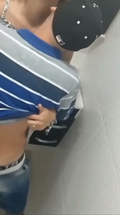 Hot young woman enters the men's bathroom of a bar! | Clip 1