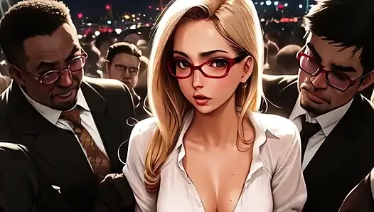 Schoolgirls show their tits to strangers in The Mosh Pit
