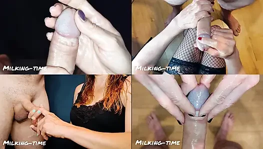 Es gibt überall schwänze! Split-screen-Abspritz-sammlung 4
