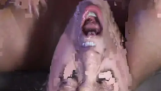 Slut Bitch Teen Takes a Hard Meat on Her Tight Asshole