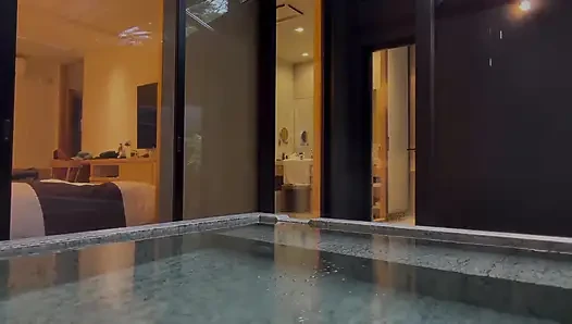Stripping Down and Getting in the Hot Tub.