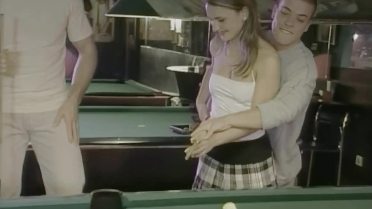 A Cock in the Ass and One in the Mouth in the Pool Hall