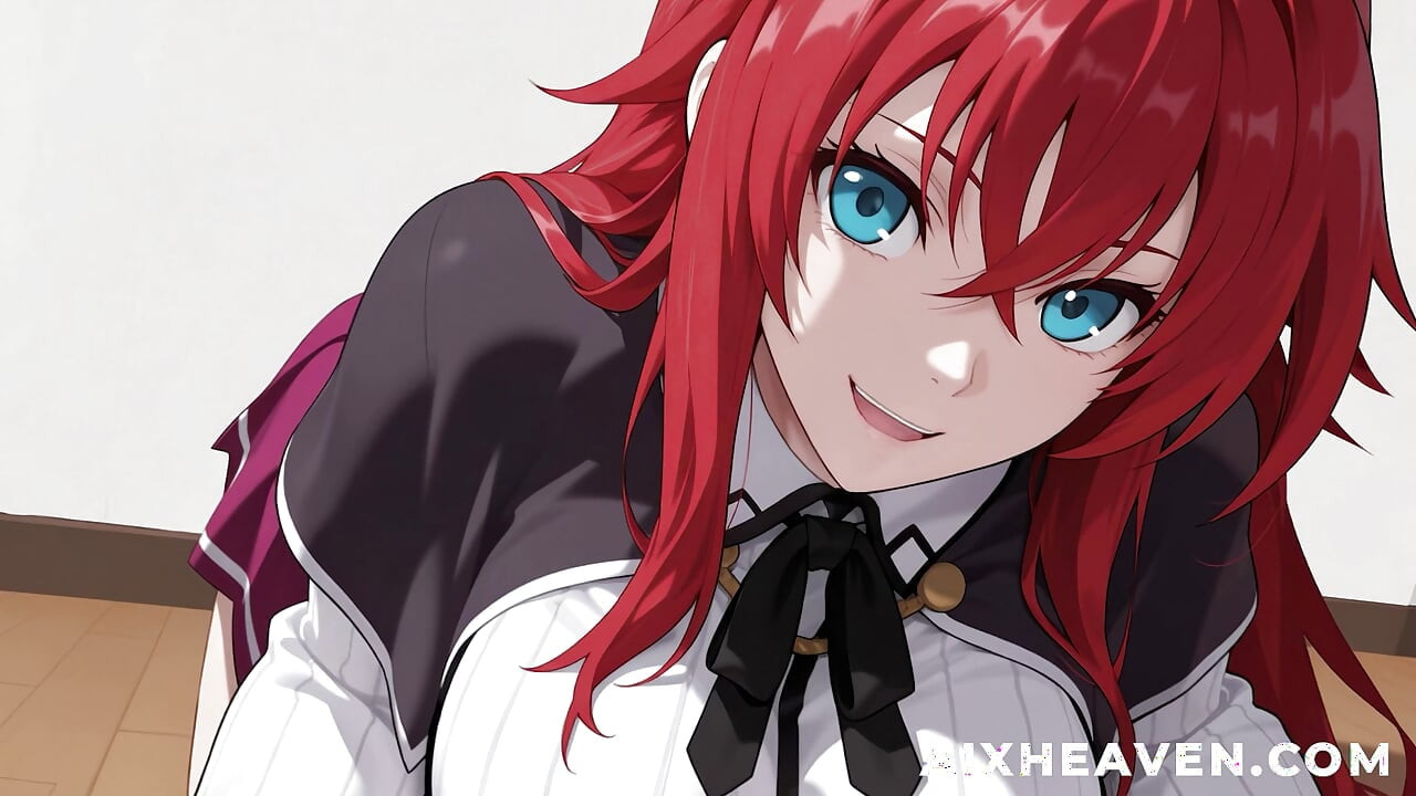 Исей пропуска часове с Риас Гремори, за да чука в празна класна стая! High School DxD Hentai Без цензура POV