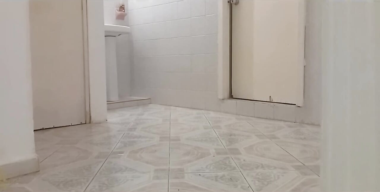 Chubby Neighbor Cleaning Her New Apartment