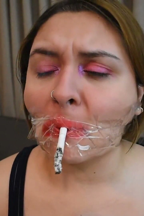Penelope's Gagged Smoking Challenge