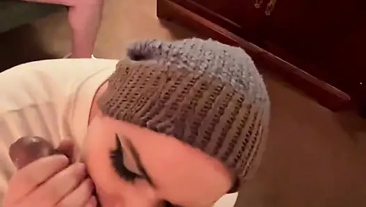 I Make This Caged Cuck Watch Me Suck