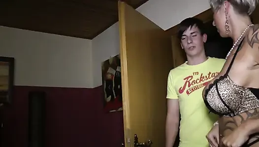 18 Year Old Virgin Boy Is Made a Man by Her Perverted Stepmother!