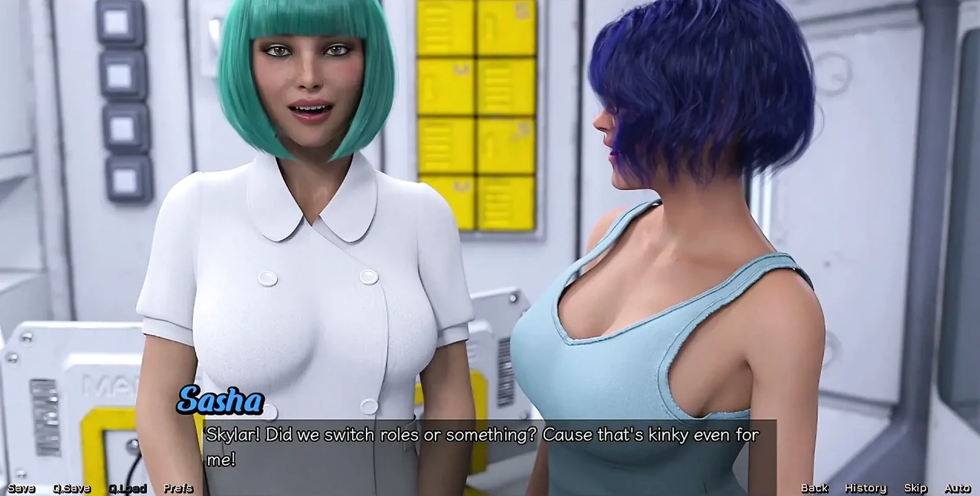 Stranded in Space - Blue Haired MILF Want Threesome with Me & Hot Busty Doctor