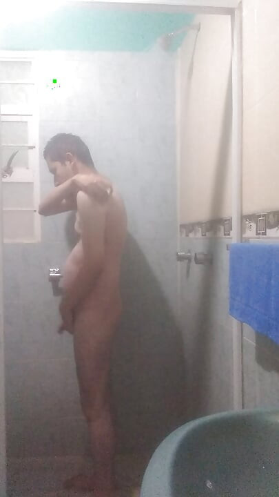 Man in the shower