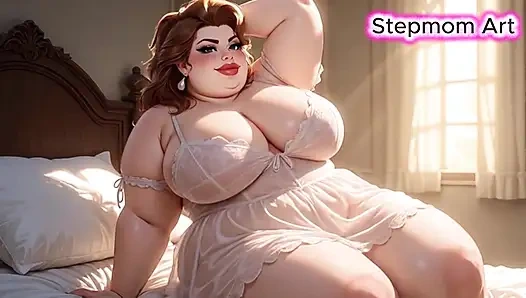 JOI Stepmom Bbw on Bed - Come with me 100% You'll cum - Dirty Talk