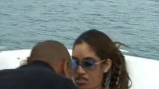 Juicy assed latina on boat