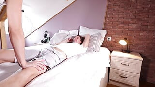 // Made Lick My Juicy Pussy in 69 Position // Cum on Her Husband's Face // [4k]