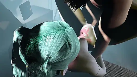 Извращаюсь с Rebecca Cyberpunk Edgerunners пародия