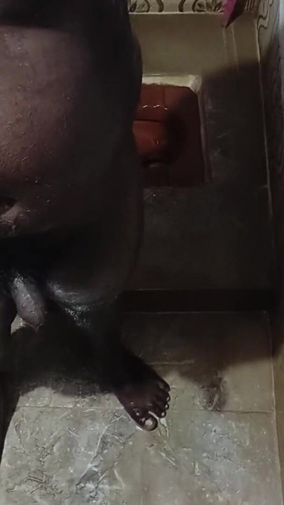 Thrilling moment from "shower bathing and handjob cum"