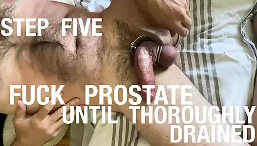 8 cum in 10minutes after 20days chastity - prostate draining