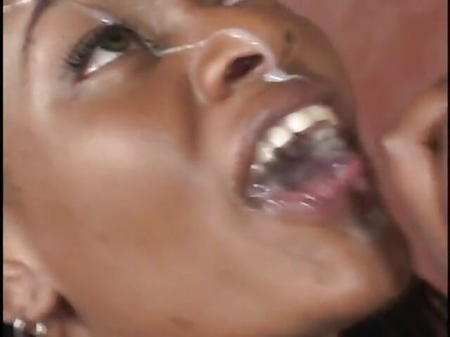 Ebony beauty gets her ass drilled and mouth creamed by big black cock