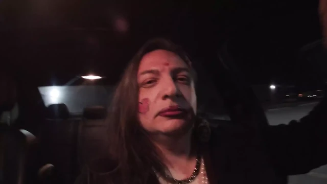 Mature CD in a super  Sissyfication Video outdoors in public