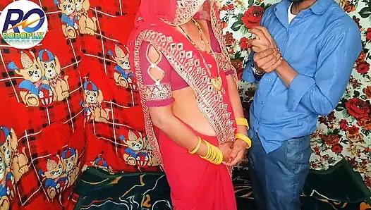 Sex with stepmother's younger sister, lifting the red saree and secretly going to the village for a wedding with the stepson, full video