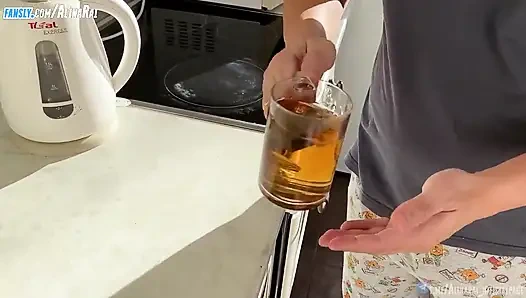 Stepfather misunderstood stepdaughter's request and fucked her