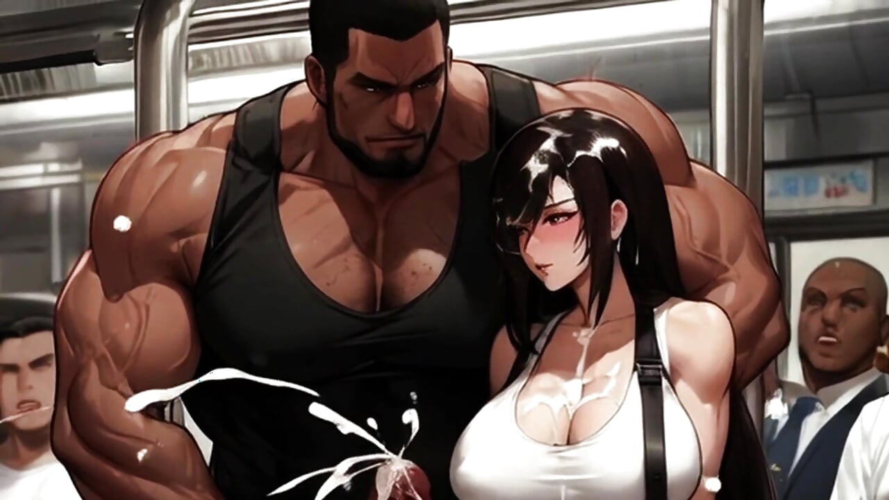 Tifa loves drinking strangers cum on the Midgar train