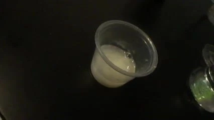 Cum half frozen half thawed