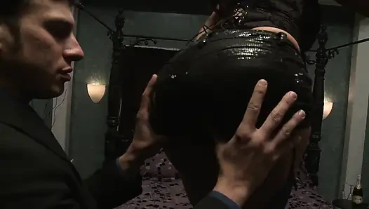 Big booty Latina model in sexy lingerie wants dick riding