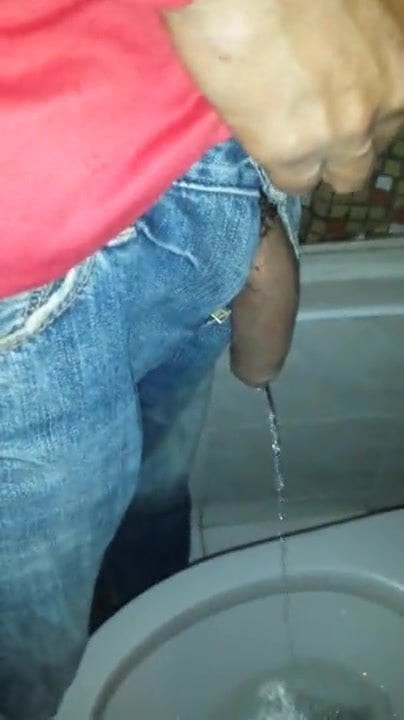 Thick cock pissing